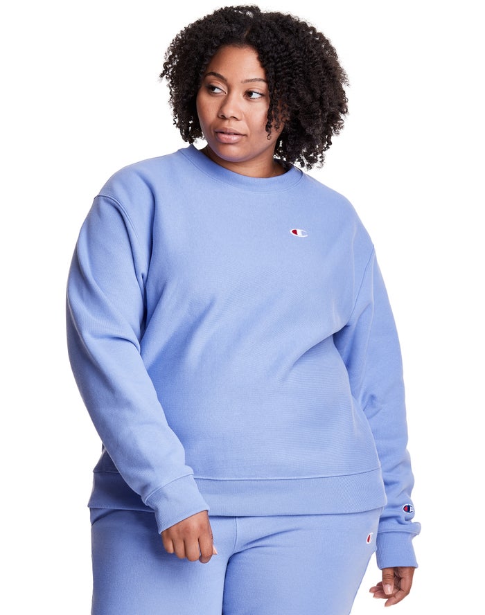 Sudadera Champion Mujer - Plus Reverse Weave Crew ( Azules ) 8096371-BV